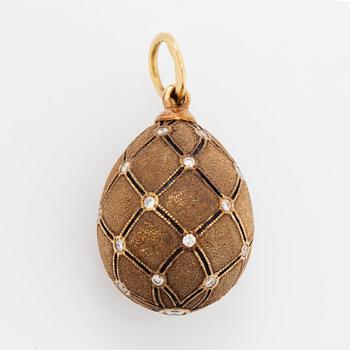 W.A. Bolin, pendant egg with brilliant-cut diamonds.