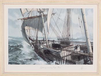 John Stobart, Clipper "Lighning" rounding Cape Horn.