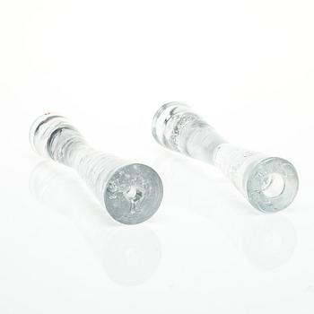 LJUSSTAKAR, 2 st, glas, "Arkipelago" Timo Sarpaneva, Iittala.
