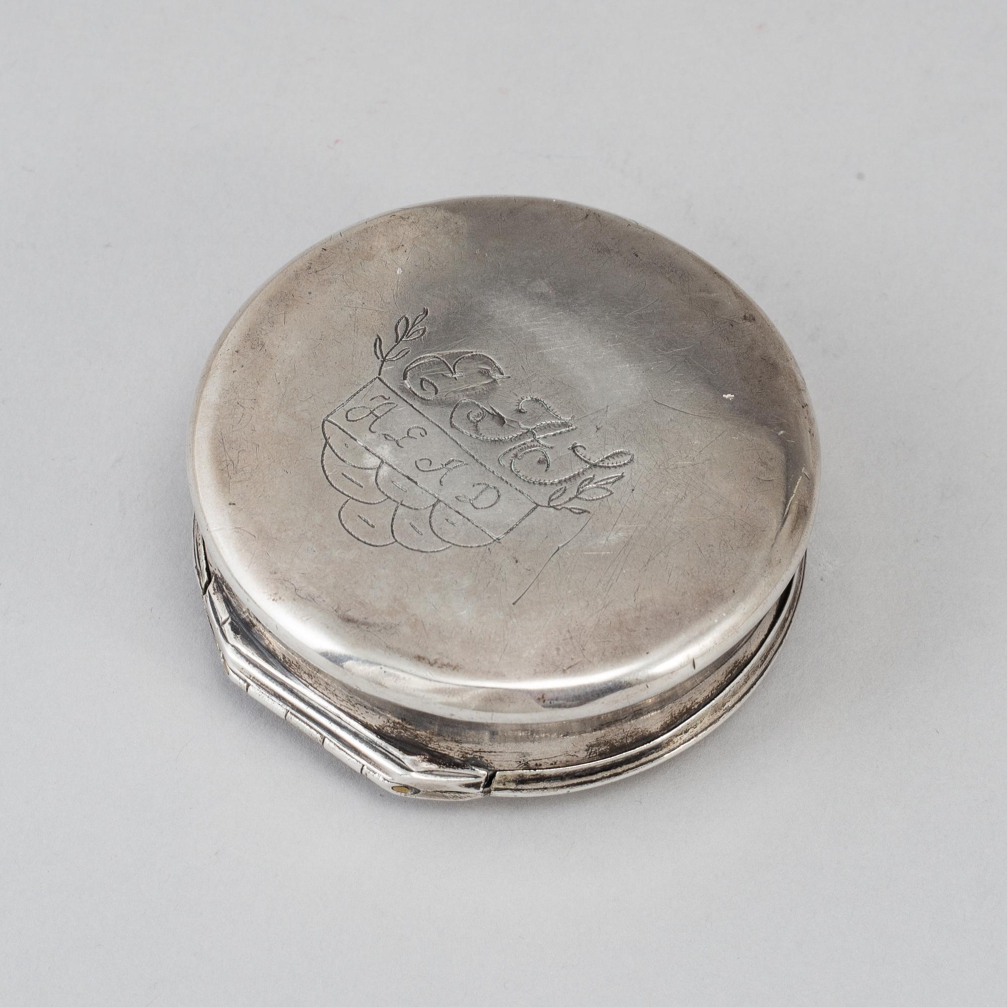 SNUSDOSA, silver, rokoko, 1700-talets andra hälft.