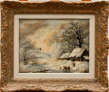 OKÄND KONSTNÄR, olja på duk, otydl sign och dat.