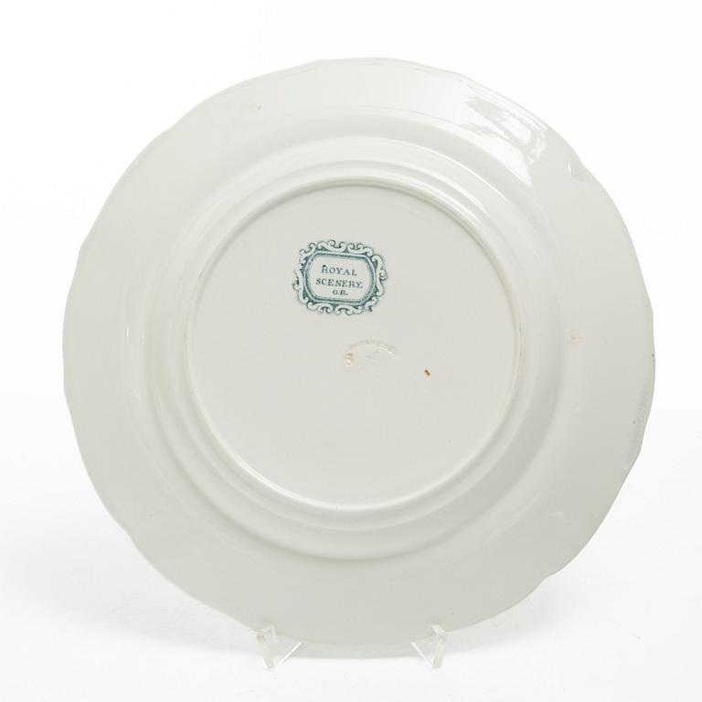 Dinner service, 56 pieces, "Kungliga Djurgården" and "Royal Scenery", Gustavsberg, late 19th century - early 20th century.