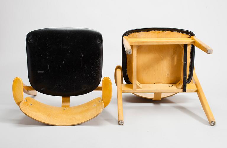 TUOLEJA, 4 kpl, "Domus" Ilmari Tapiovaara, Keravan puutyö 1950-luku.
