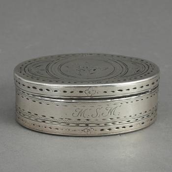 DOSA, silver, Jonas Berg, Stockholm 1783.