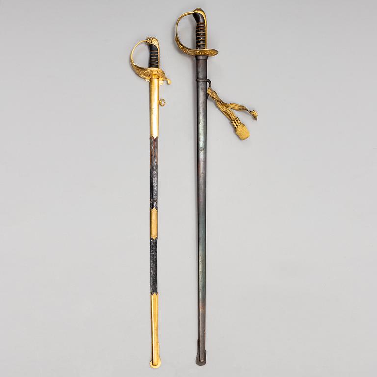 SABLAR, 2 st, m/1893 och m/1915.