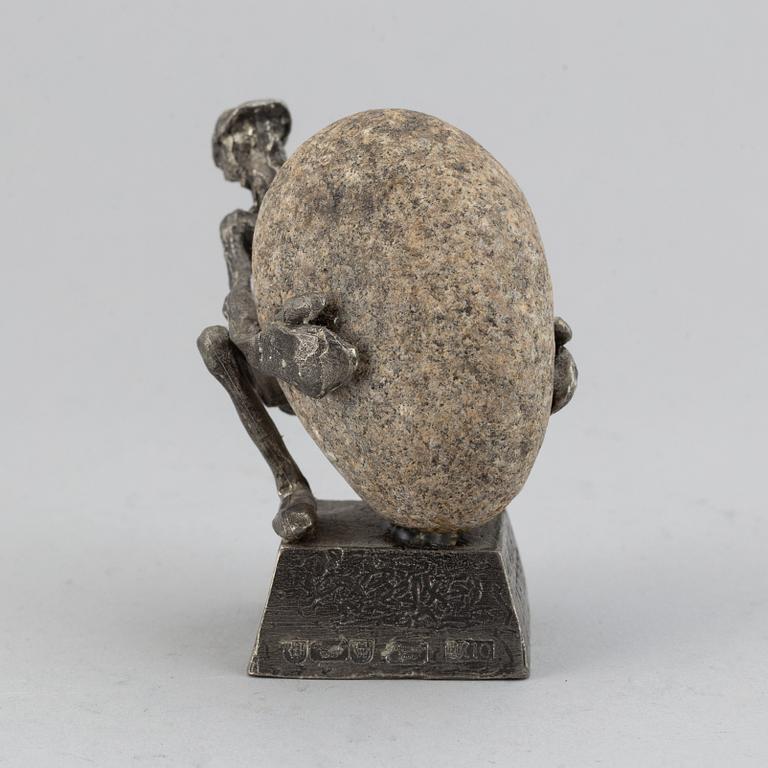 Henry Gustafsson, "Lyftet",  tenn och sten, Vimmerby, signerad, 1986.