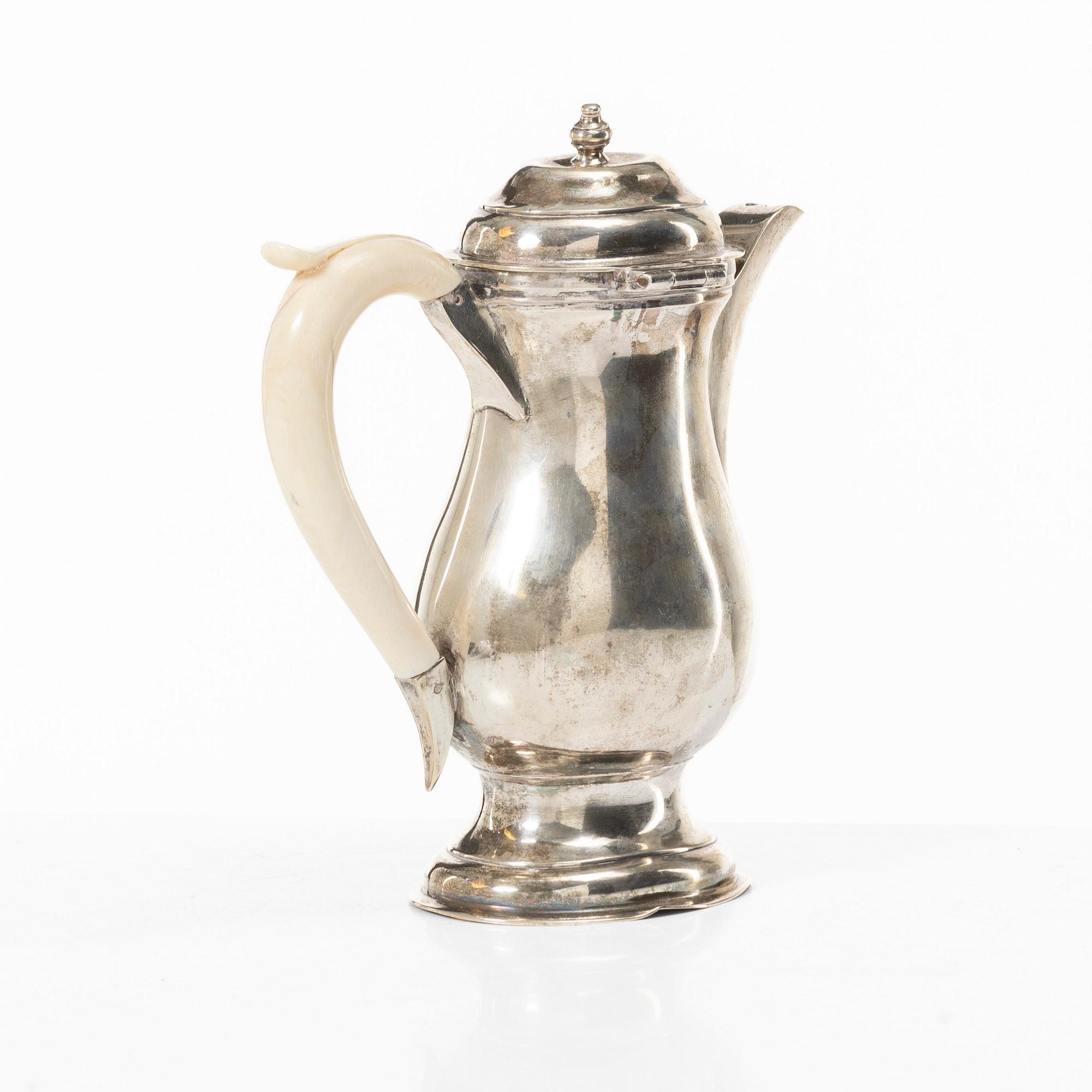 An Austrian silver coffee pot, Rabb, 1797.
