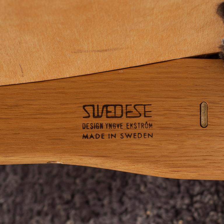 FÅTÖLJ OCH PALL, "Lamino", Yngve Ekström för Swedese.