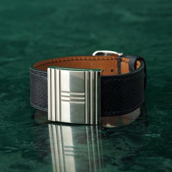 HERMÈS, Paris, wristwatch, 25 x 25 mm, with cover,.