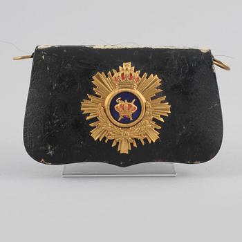 KARTUSCHVÄSKA, sent 1800-tal.