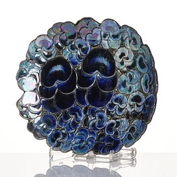 Birger Kaipiainen, a decorative stoneware dish, Arabia, Finland 1960s.