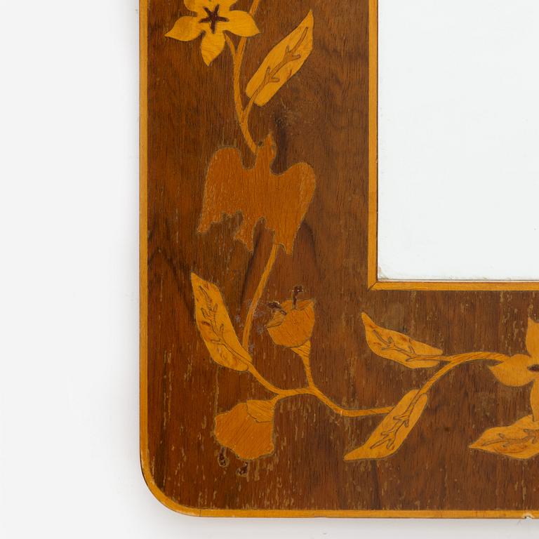 G. Gewall, a 'Doves' wall mirror, Bohus Intarsia, 1930s.