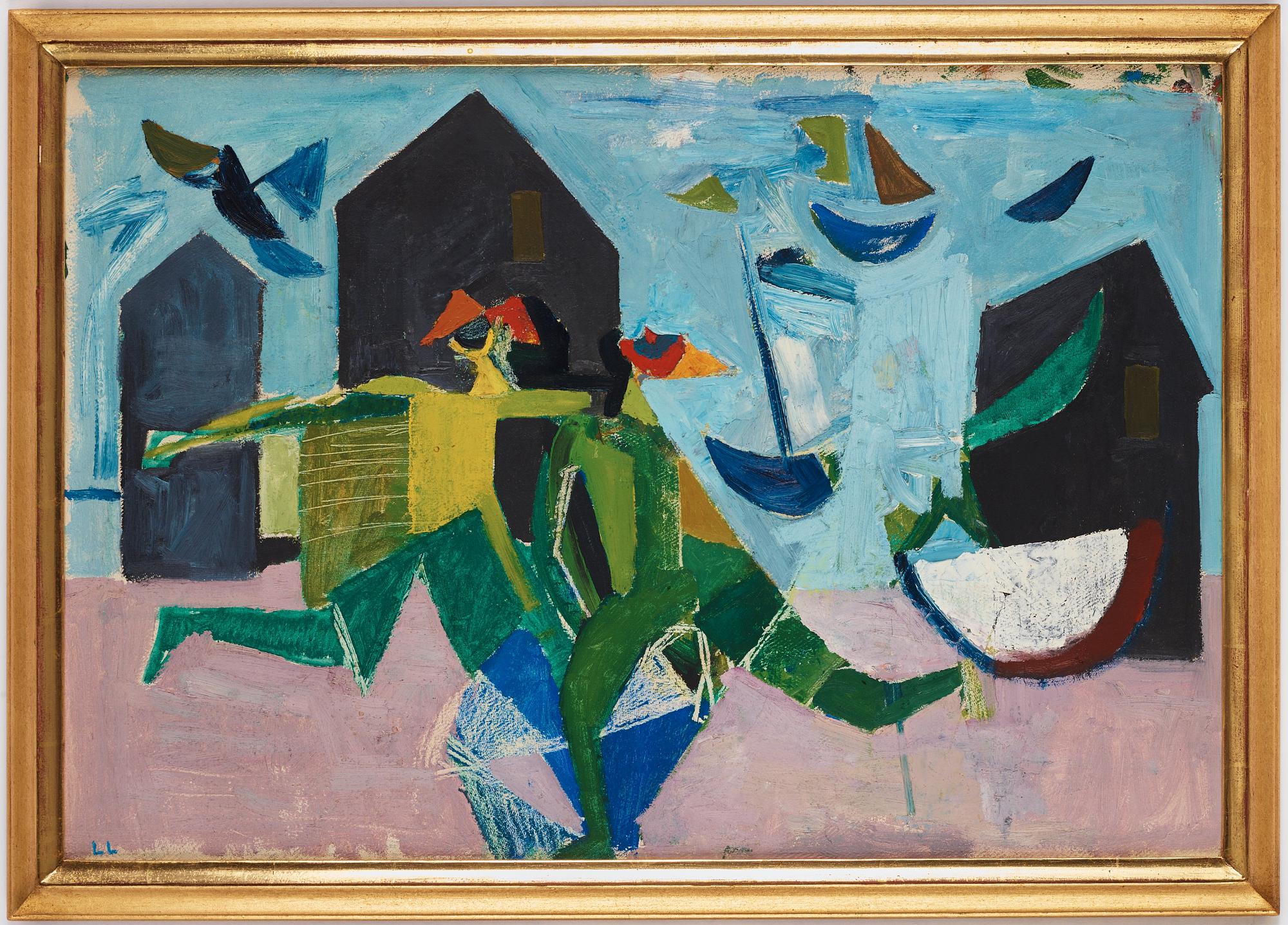 Lage Lindell, "Lekande vid havet".