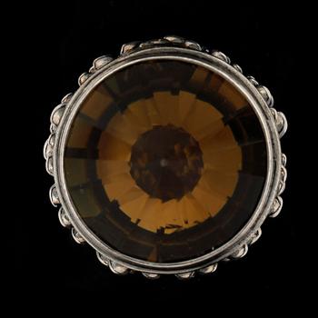 RING, sterlingsilver, E. Granit & Co, Helsingfors 1968. Vikt ca 13 gram.
