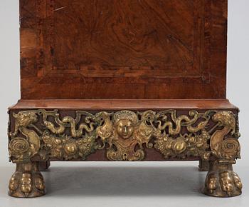 A Baroque late 17th century longcase clock by Johannes Fischer, probably Dutch.