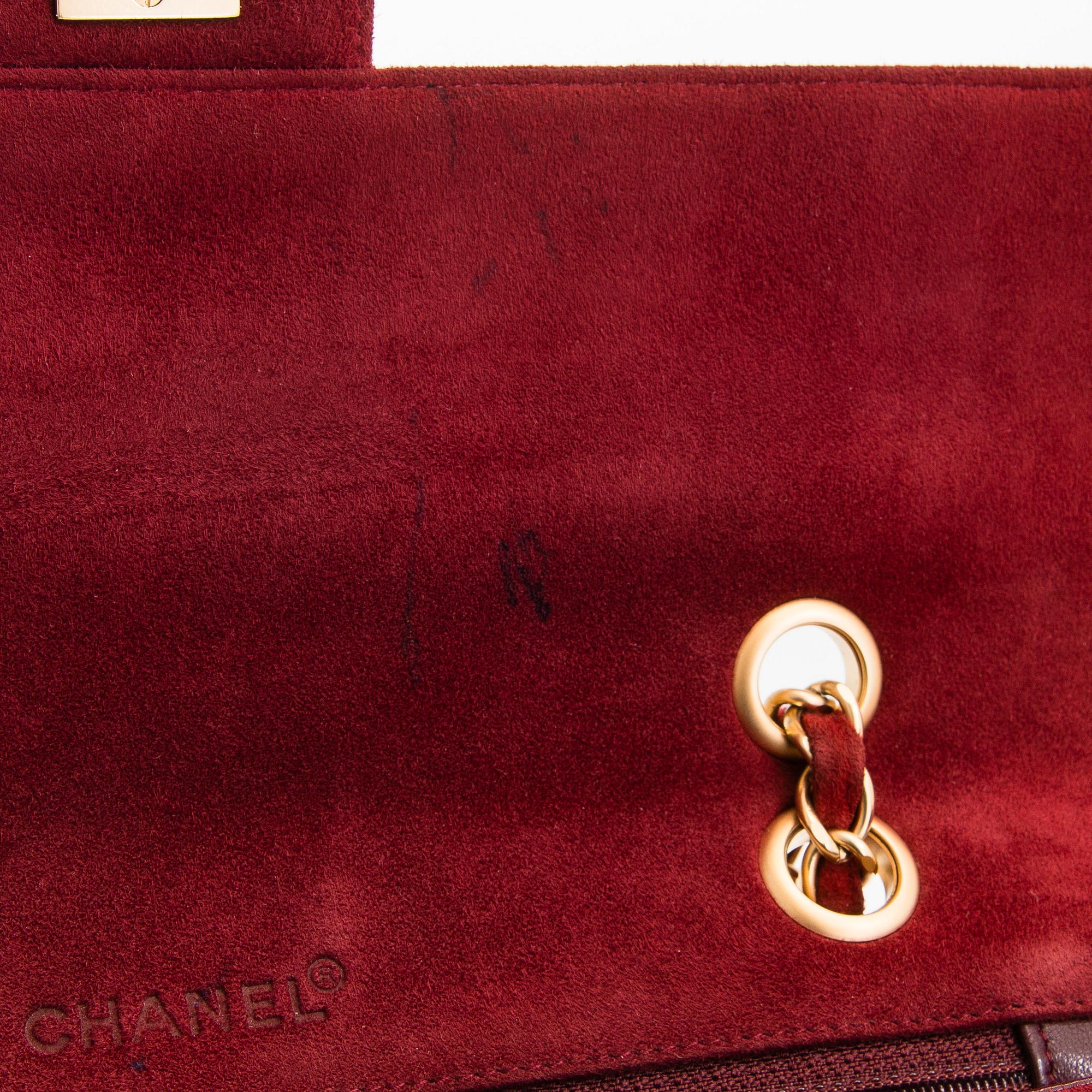 Chanel, a Suede Chocolate bar flap bag, 2000-2002.