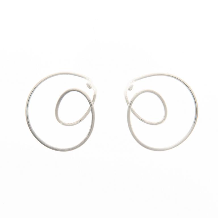 GEORG JENSEN, A PAIR OF EARRINGS, "Alliance", silver.