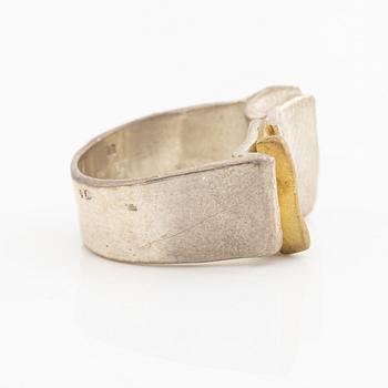 Ring, silver och förgyllt silver.