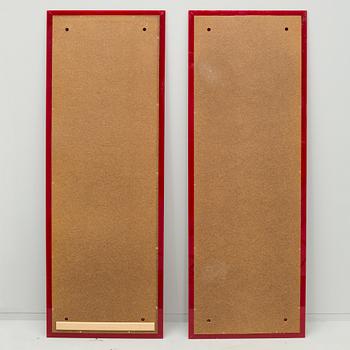 A pair of mirrors, possibly designed by Gino Colombini for Kartell, 1970/80s.