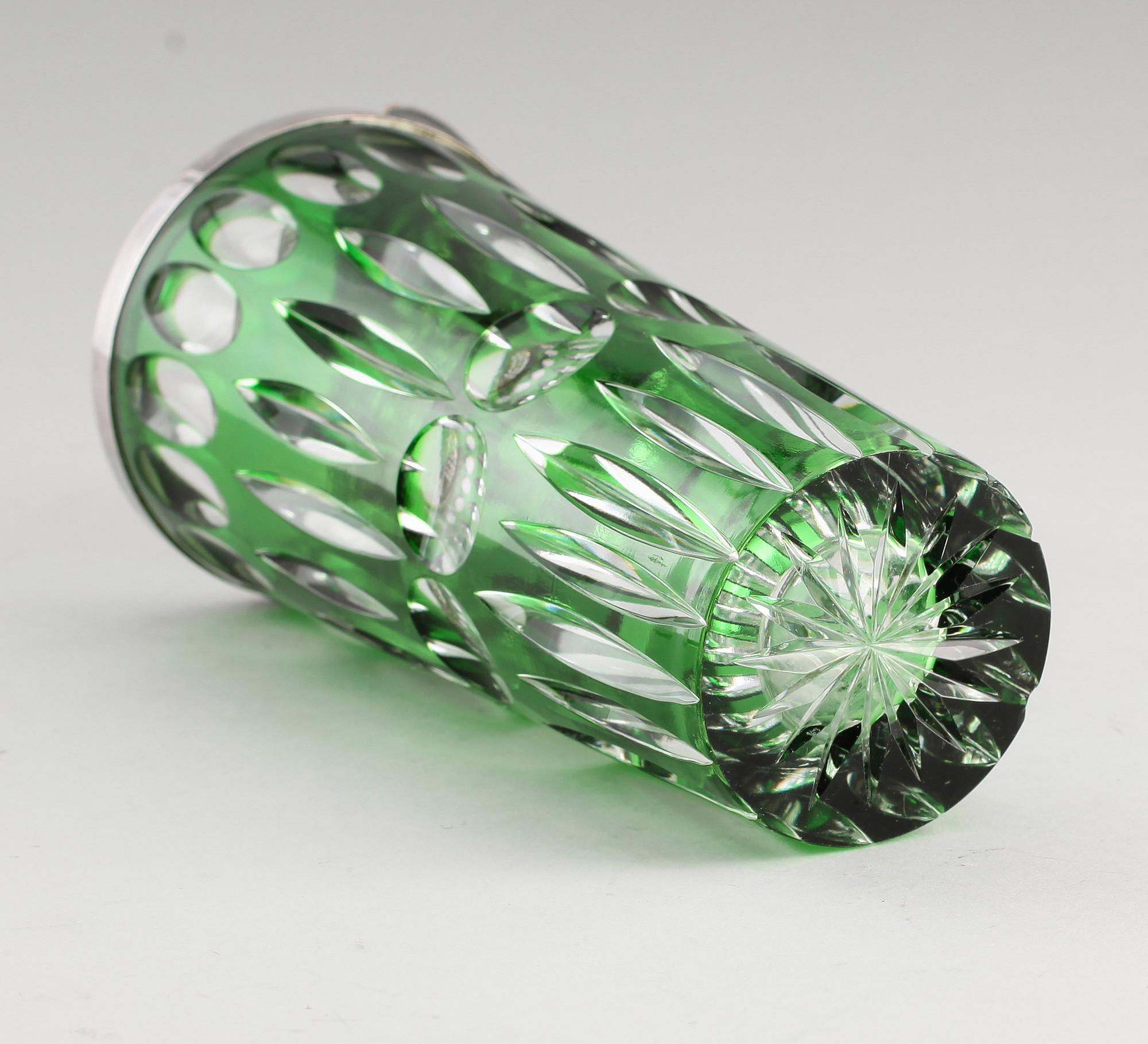 COCKTAILKANNA, glas och nysilver, 1900-talets andra hälft.