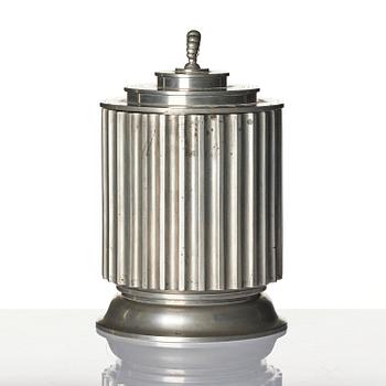 Astrid Aagesen, a lidded pewter jar, Helsingborg, Sweden, 1930s.