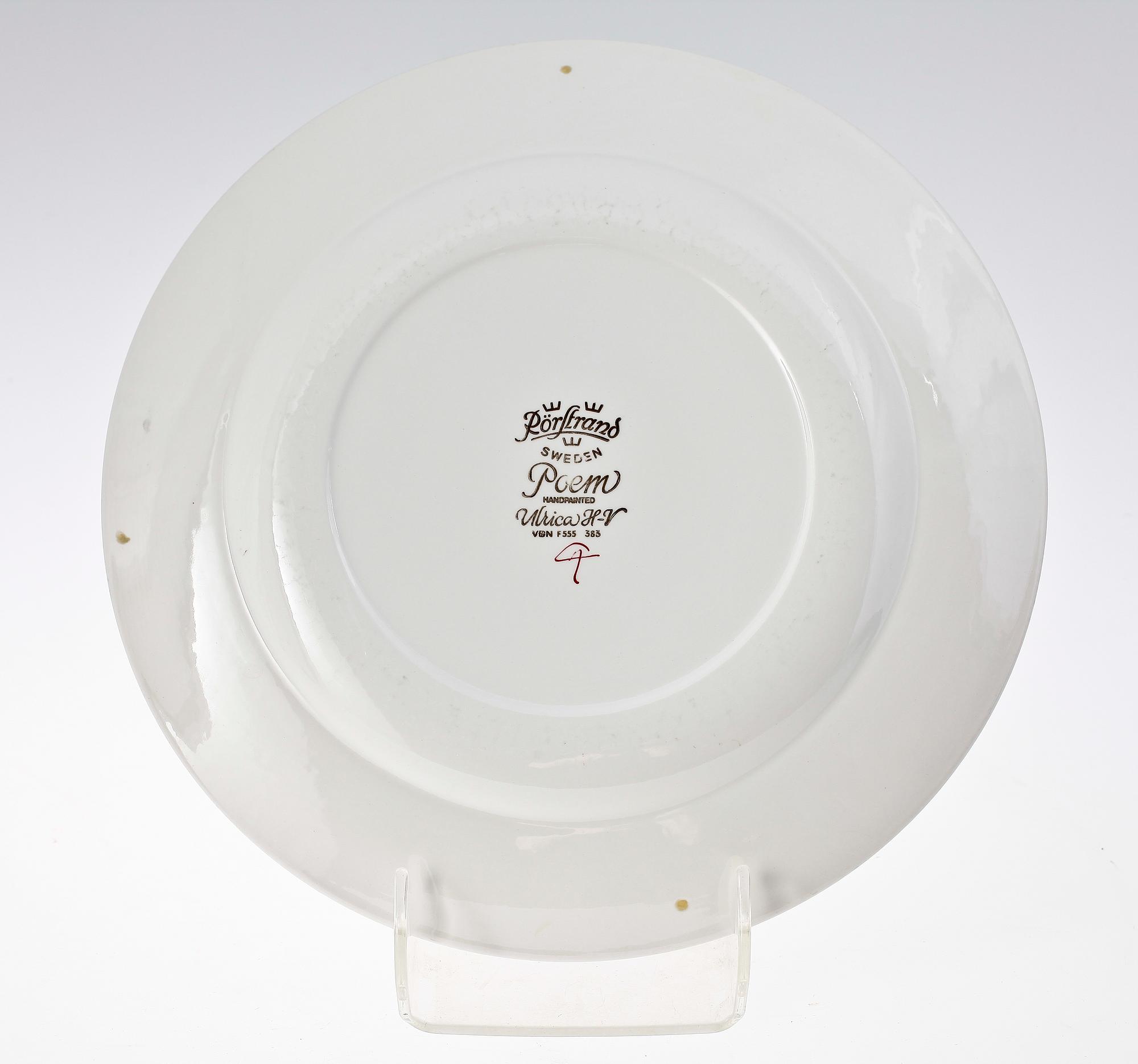 SERVISDELAR, 49 st, porslin, "Poem", design Ulrica Hydman Vallien, Rörstrand.