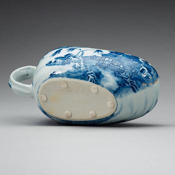 A blue and white bourdalou, Qing dynasty, Qianlong (1736-95).