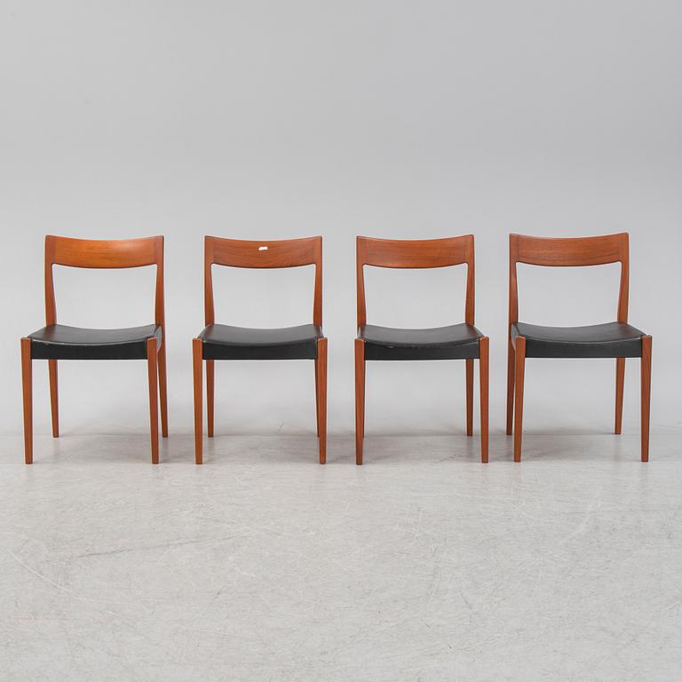 Yngve Ekström & Nils Jonsson, stolar, 4 st, "Kontiki", Bra Bohag, Troeds, 1960-tal.