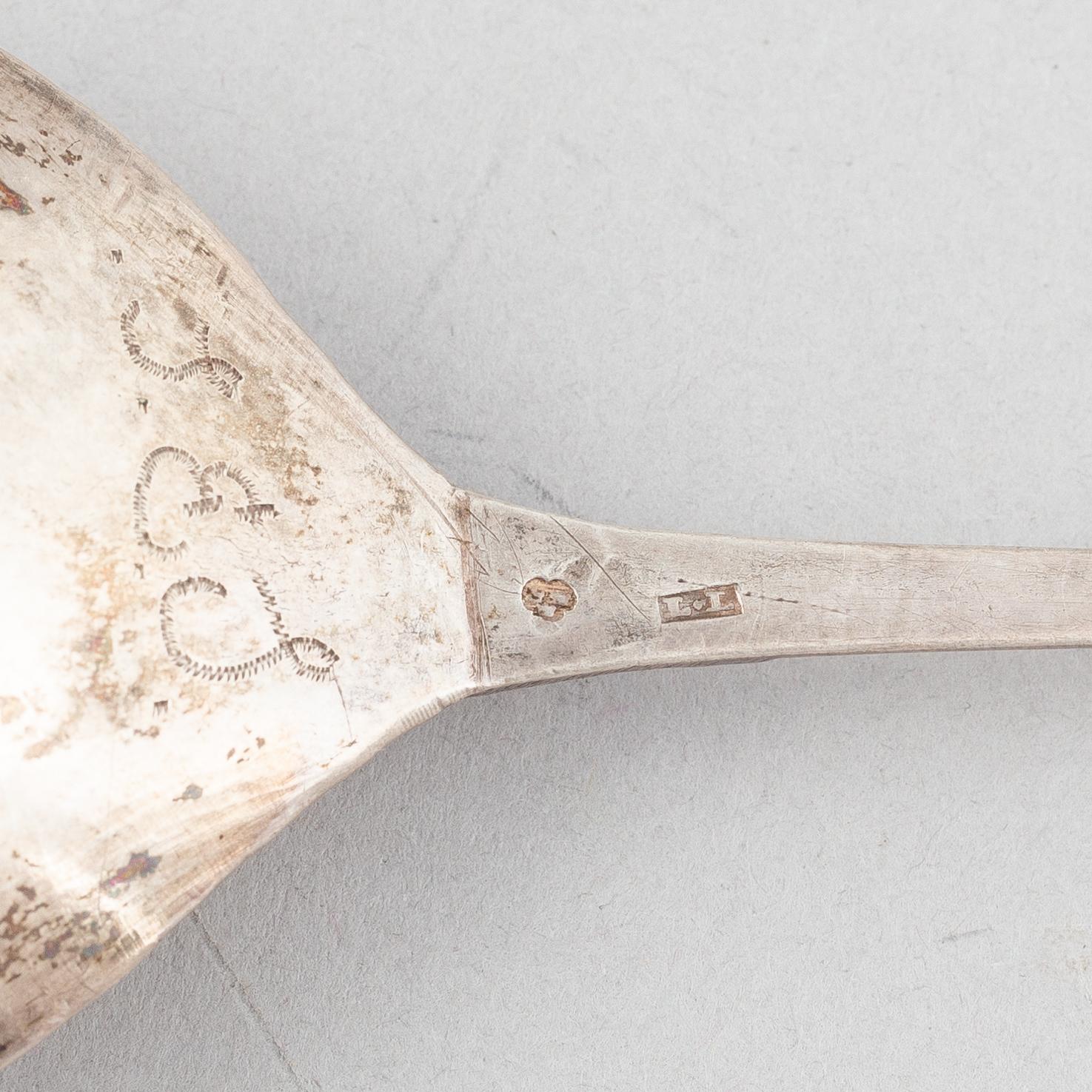 Supsked, silver, Skandinavien 1700-tal.