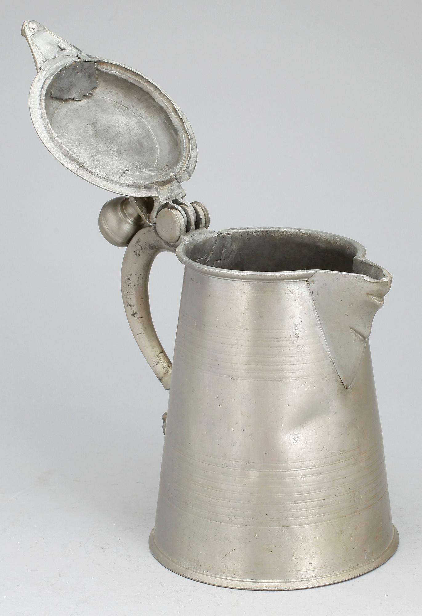 SKÄNKSTOP, tenn. Gudmund Östling, Vimmerby, 1780.