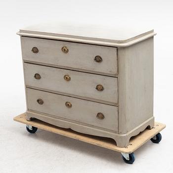 A painted chest of drawers, 19h century.