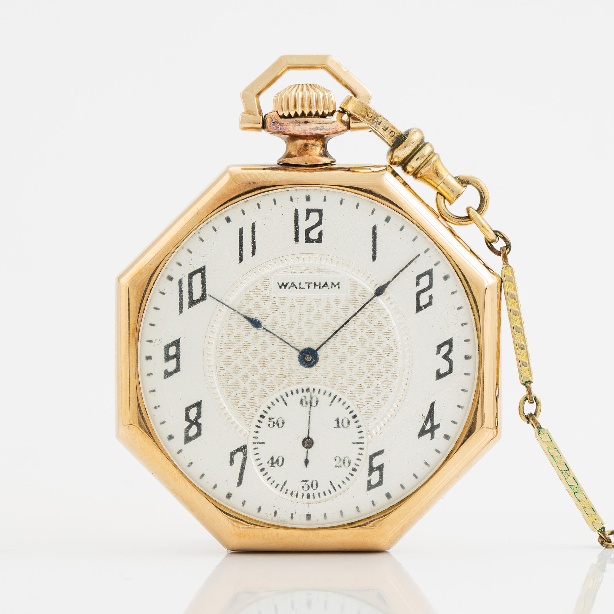 Waltham, pocket watch, 43 mm.