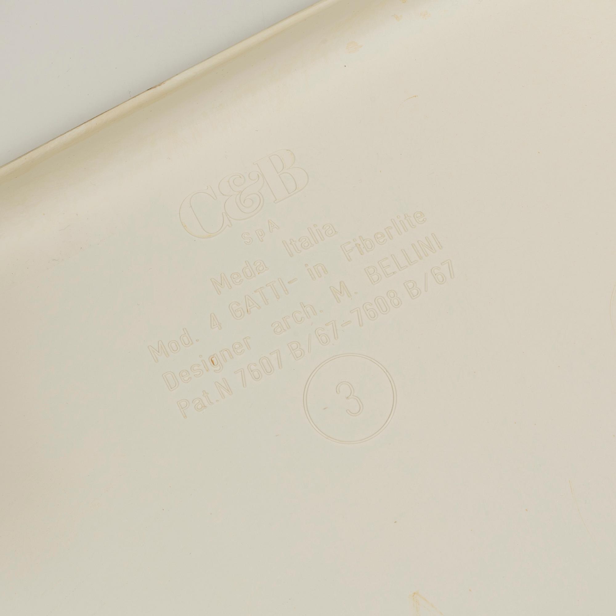 MARIO BELLINI, a set of three plastic coffee tables from C&B, Italy, second half of the 20th century.