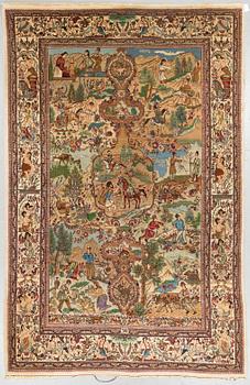 A RUG, Old Tabriz, signed Tabatabai, ca 268 x 184 cm.