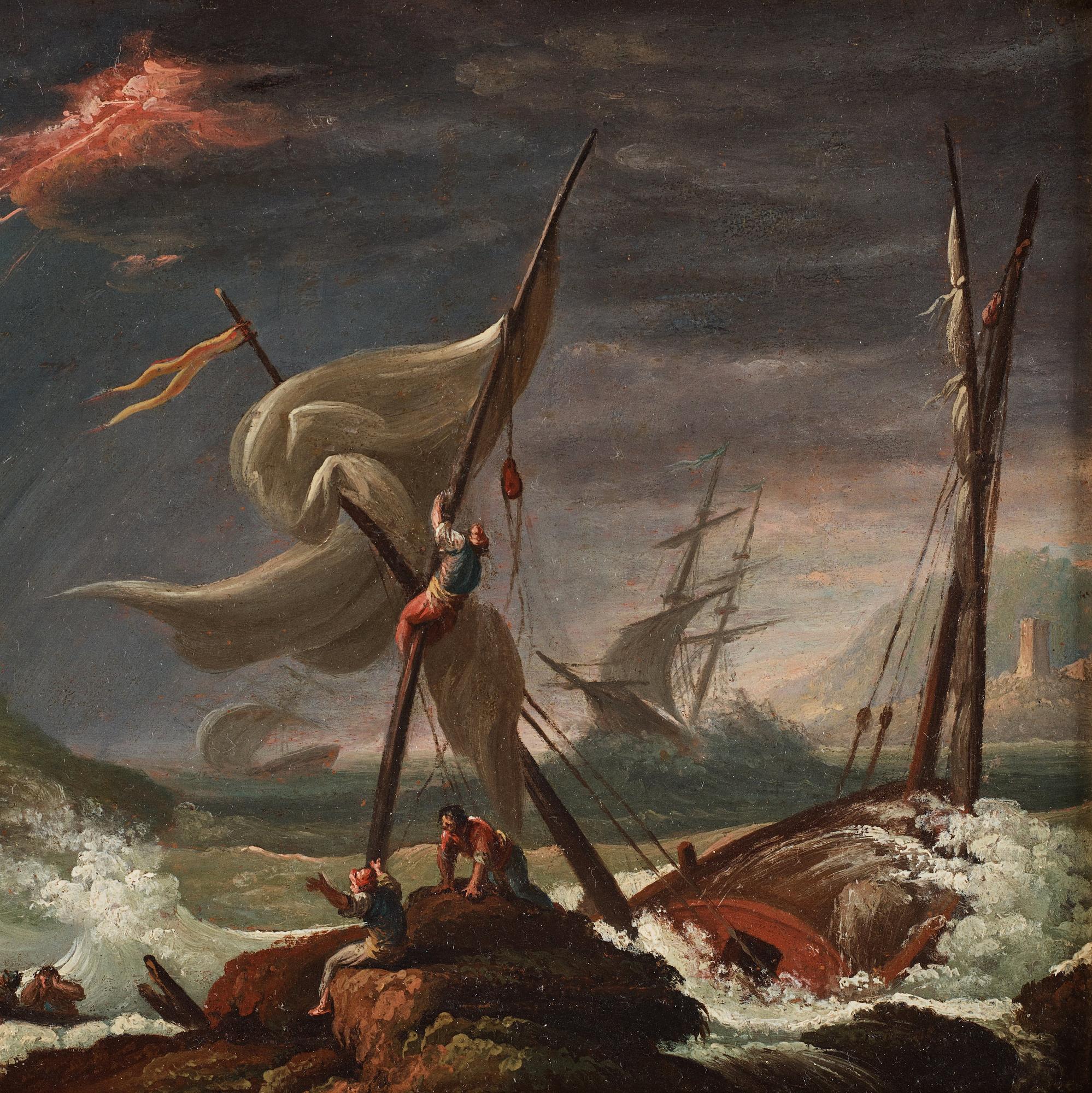 Johan Sevenbom Attributed to, Costal landscapes (a pair).