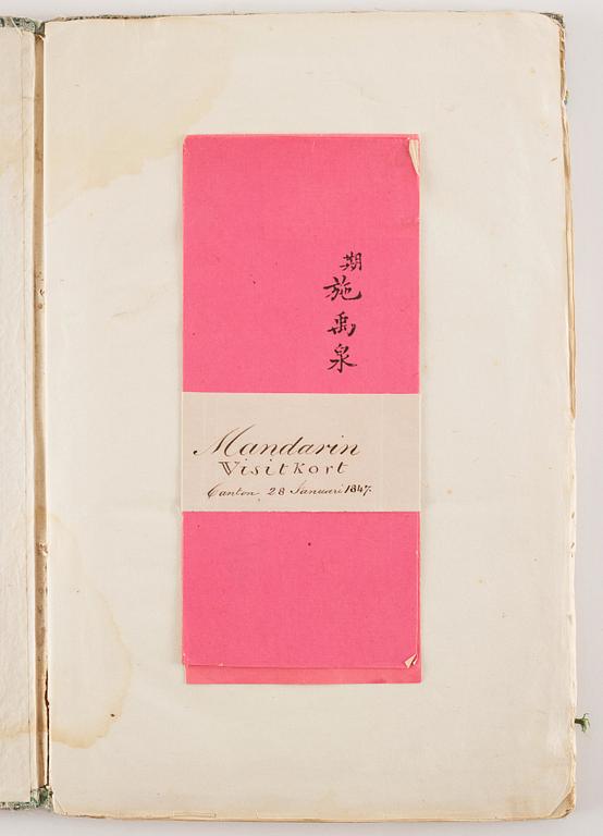 An album with 12 Chinese paintings by anonymous artist, Qing dynasty, 19th Century.