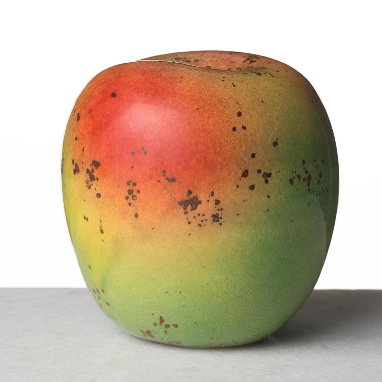 Hans Hedberg, a faience sculpture of an apple, Biot, France.