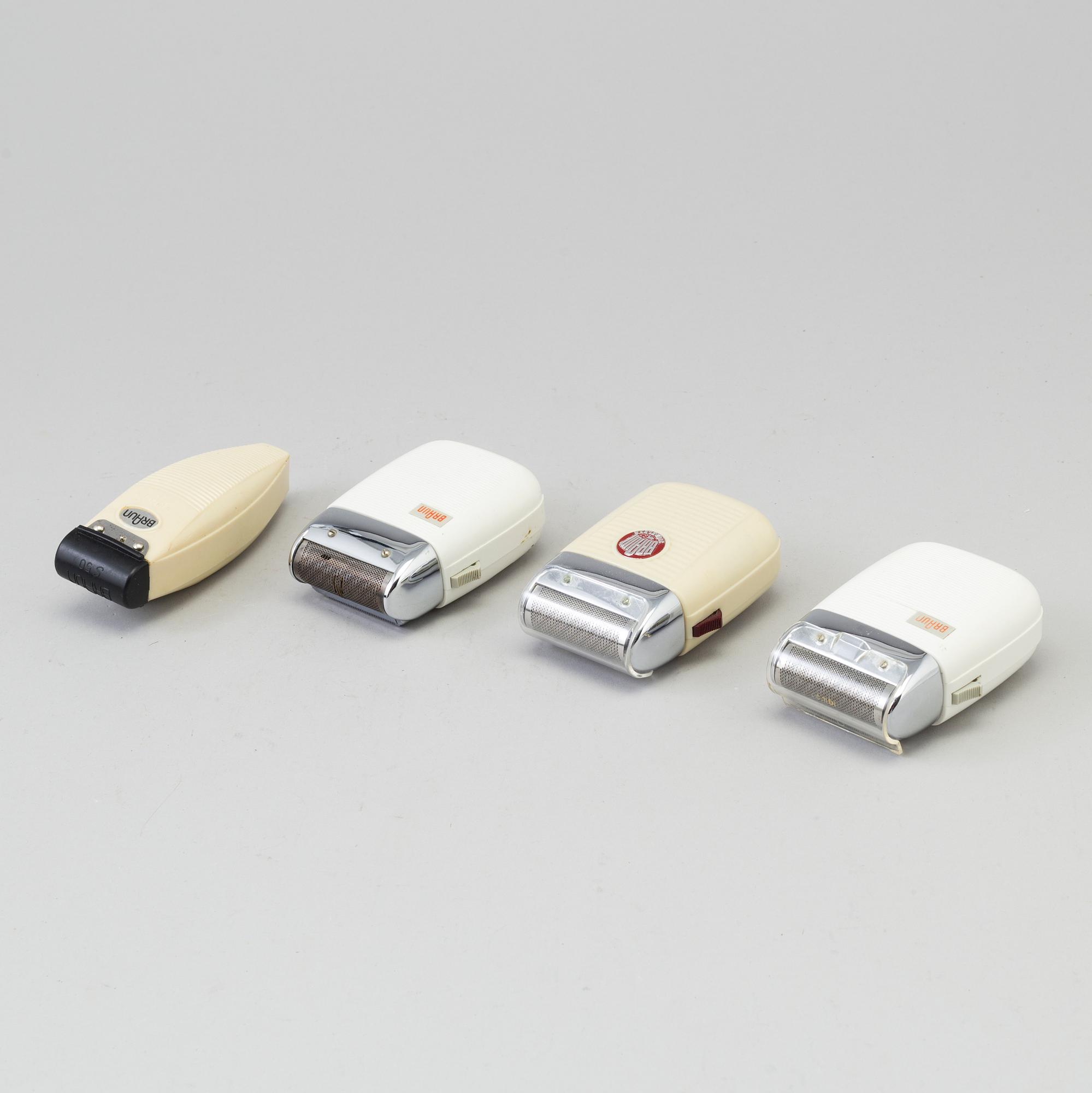 DIETER RAMS & GERD ALFRED MÜLLER, 4 shavers, Braun.