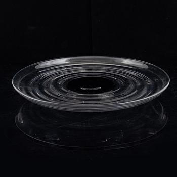 Simon Gate, a glass dish model "GU 113", Orrefors, 1930's.