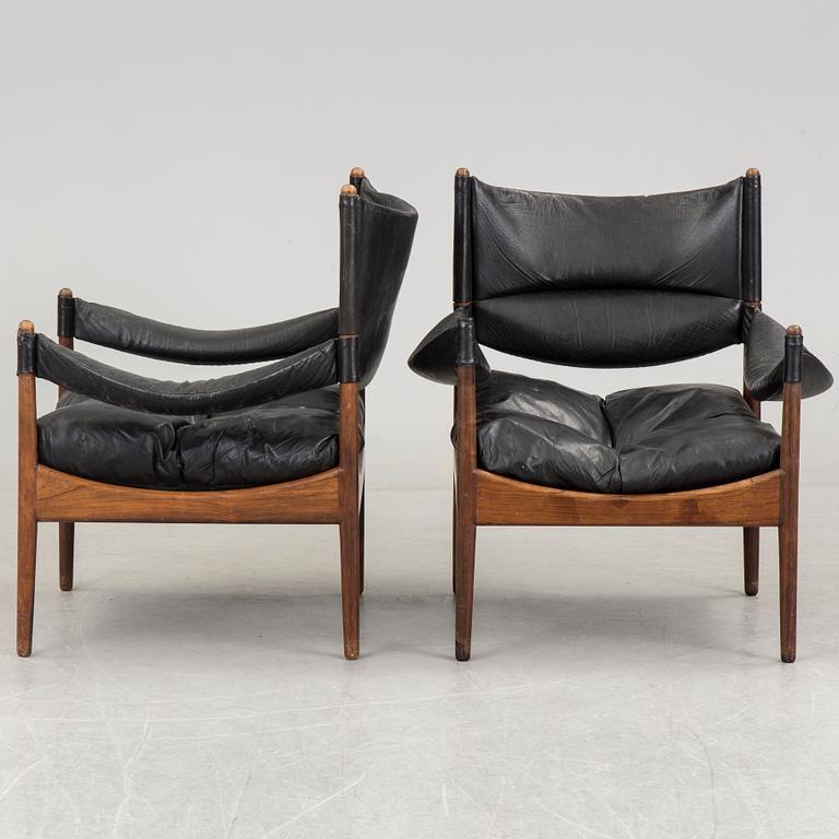 A pair of 'Modus' easy chairs by Kristian Solmer Vedel, Søren Willadsen, Denmark, 1960s.