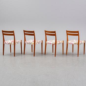 A teak dining table and four chairs, Svegards Markaryd, 1960s.