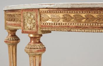 A Gustavian late 18th century console table.