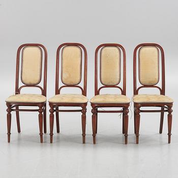 Chairs, 4 pcs, Thonet, model no. 32, late 19th century.