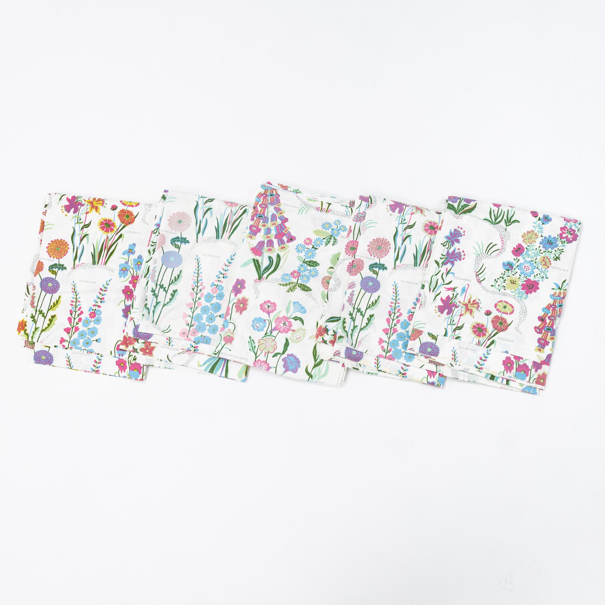 Josef Frank, five curtains, 'California', Firma Svenskt Tenn, Sweden.