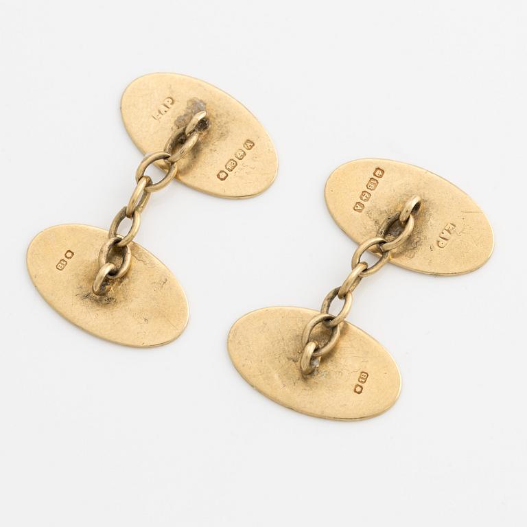 Cufflinks, 18K gold, United Kingdom.