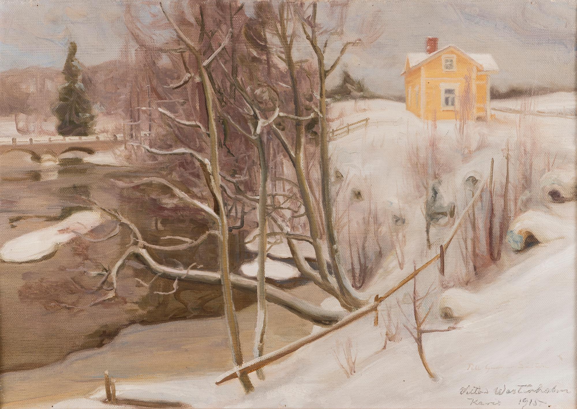 Victor Westerholm, Winter view from Karjaa.