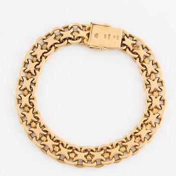 Armband, 18K guld, x- länk.