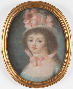 UNKNOWN ARTIST, 18/19th Cenrury, pastel, signerad Christian Sjöberg and dated 1821 verso.