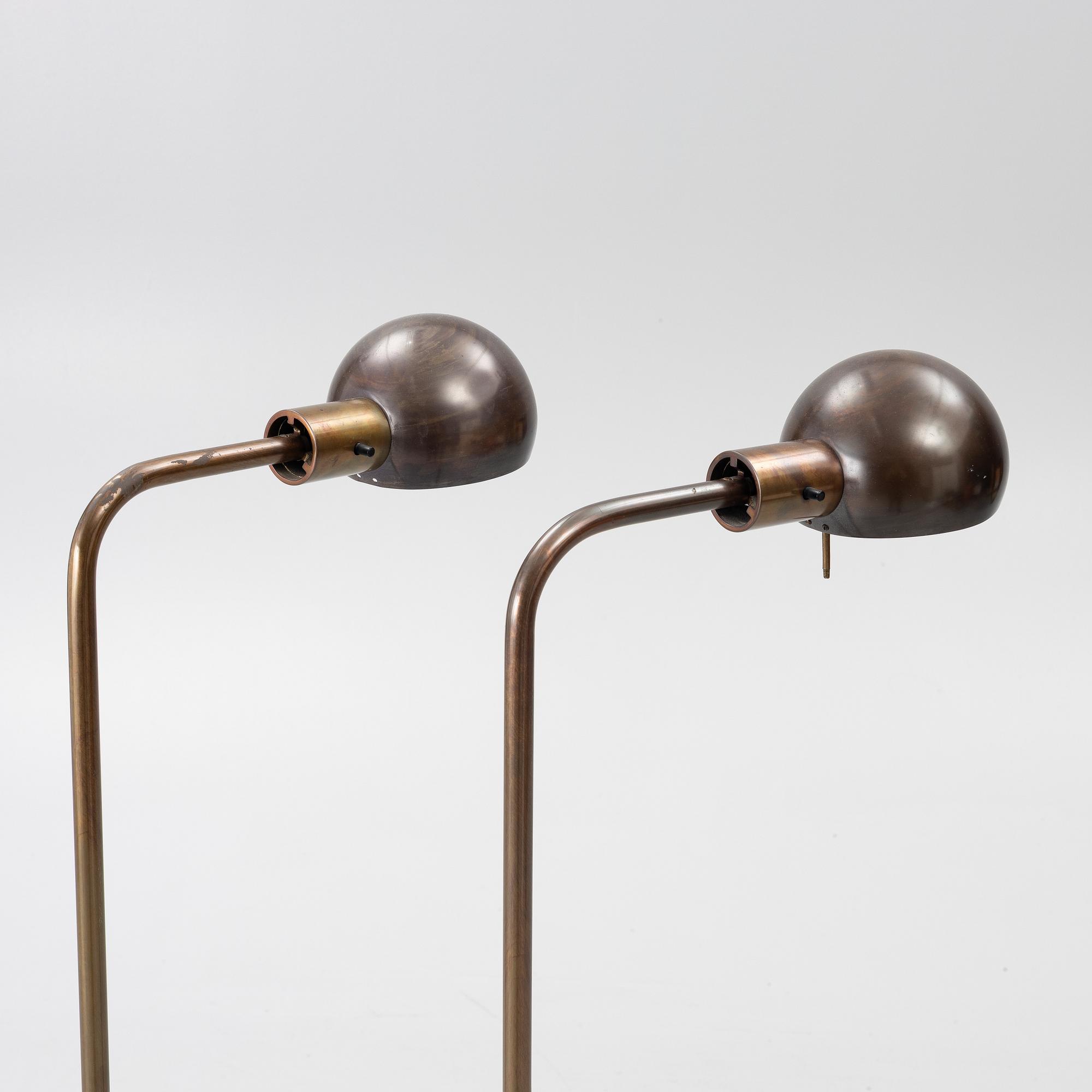 Floor lamps, a pair.