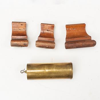 A walnut long case clock, from around the year 1900.